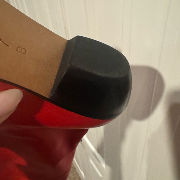 Vero Cuoio Vintage Italian Leather Western Red Heeled Boots fire flame detail - Picture 10 of 13